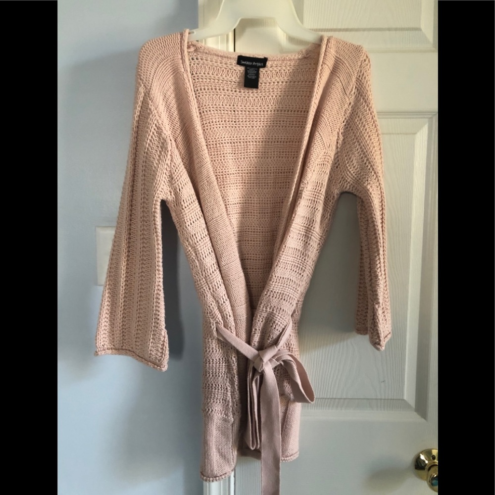 Pink Wrap Sweater